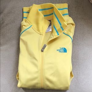 Yellow The North Face zip up size small